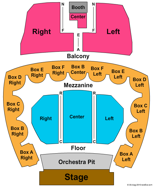 Five Flags Center - Arena Theater Seating Chart